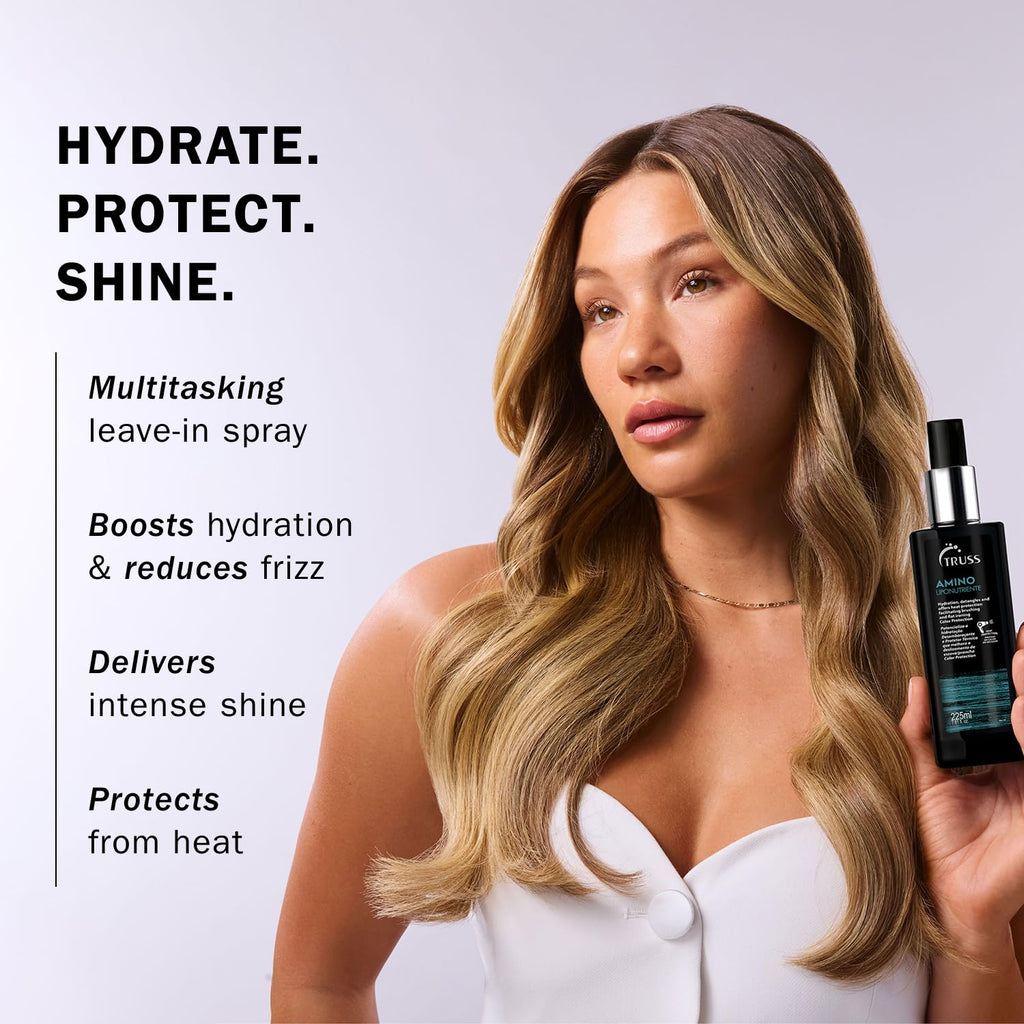 TRUSS Professional Amino Miracle - Heat Protectant Spray for Hair, Seals Cuticle, Repairs Dry Damaged Hair, Frizz Control, Detangles, Adds Shine, Color Protection, Ant-Aging (7.61oz) (I0101818)