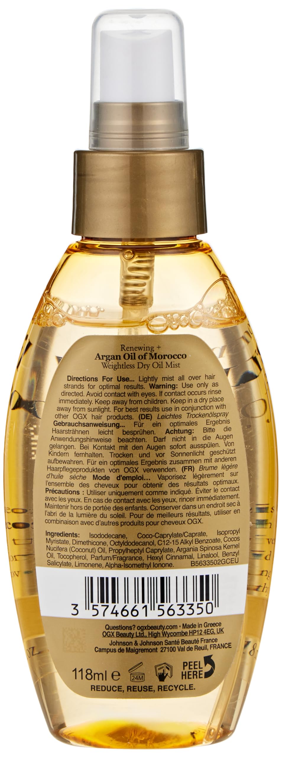 Ogx Renewing Argan Oil of Morocco Weightless Reviving Dry Oil, 118ml