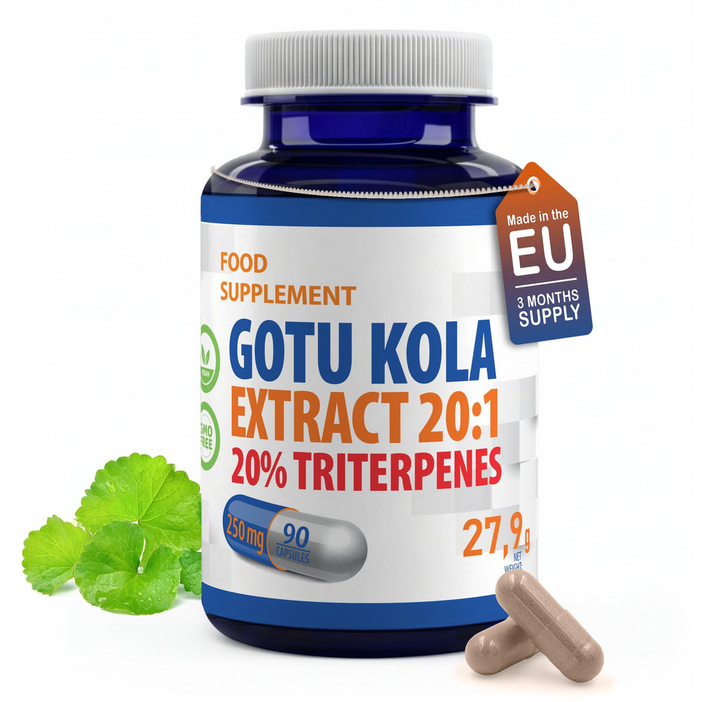 Hepatica Gotu Kola (Centella Asiatica) 5,000mg Equivalent | 250mg 20:1 Extract Standardised to 20% Triterpenes | 90 Vegan Capsules | 3-Month Supply | 3rd Party Lab Tested