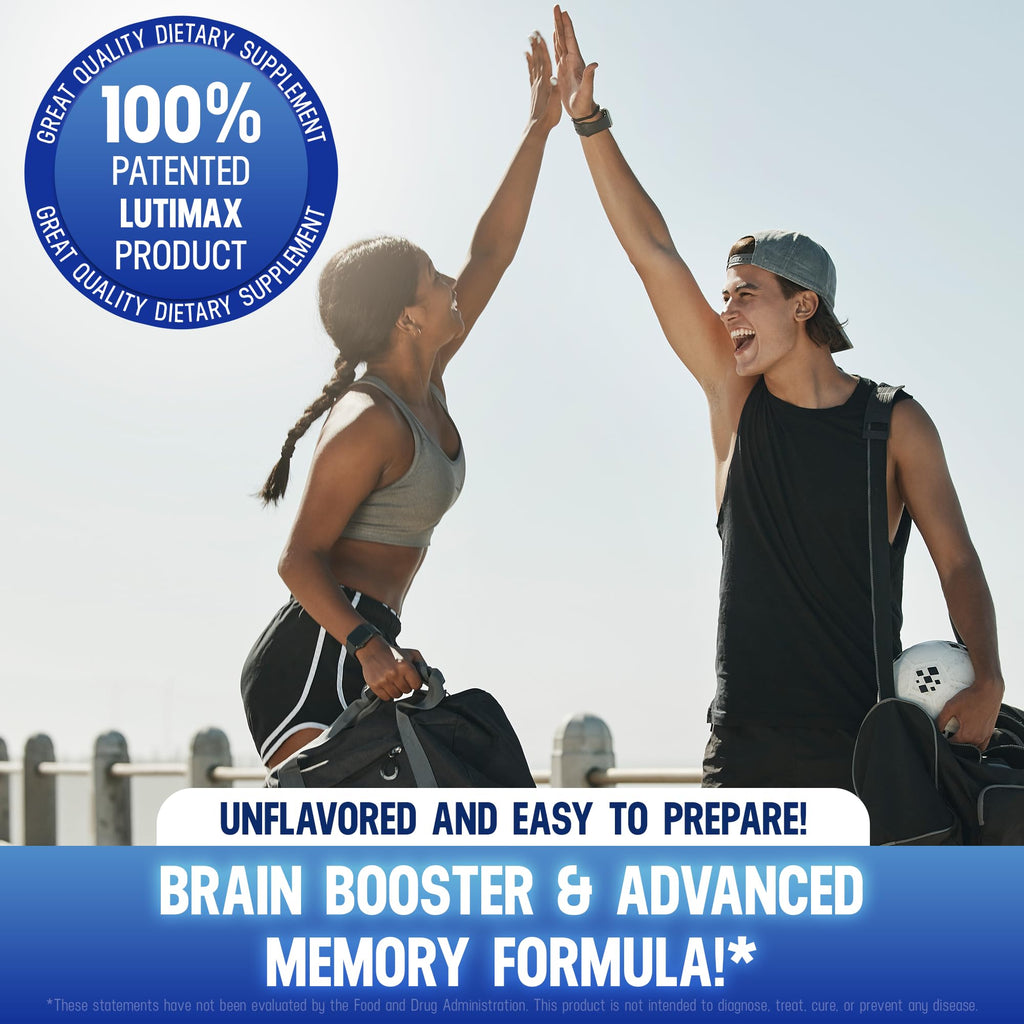 Lutimax Luteolin Complex Powder Brain Supplement with Rutin - Nootropic Brain Supplements for Memory and Focus to Improve Brain Health - Antioxidant Supplement for Immune Support - 100 Servings Solo