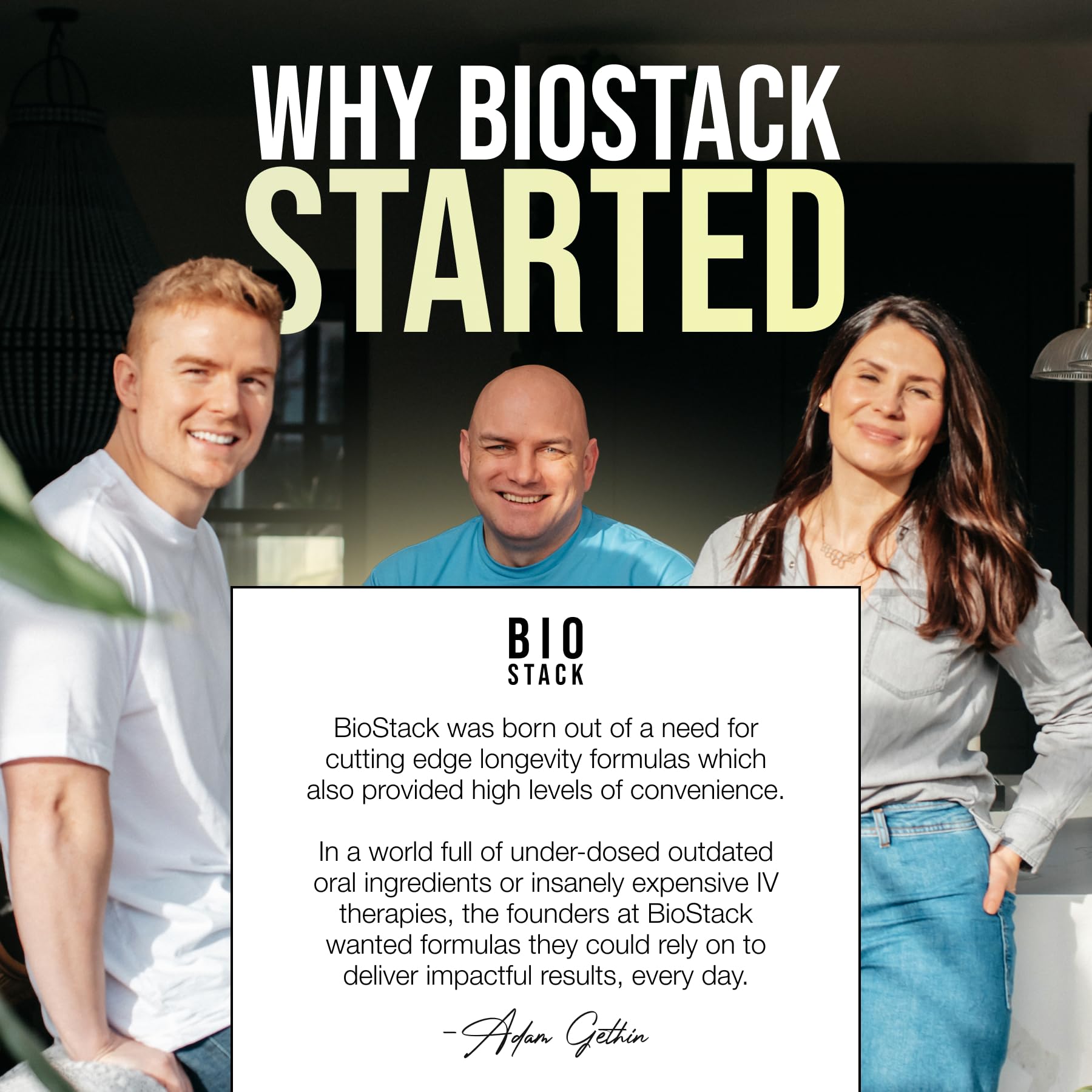 BIOSTACK NAD Regen | NAD3 Supplement with Yüth Spermidine, Resveratrol & Niacinamide | NMN Alternative for Energy, Anti-Aging & Longevity | 30 Day Supply