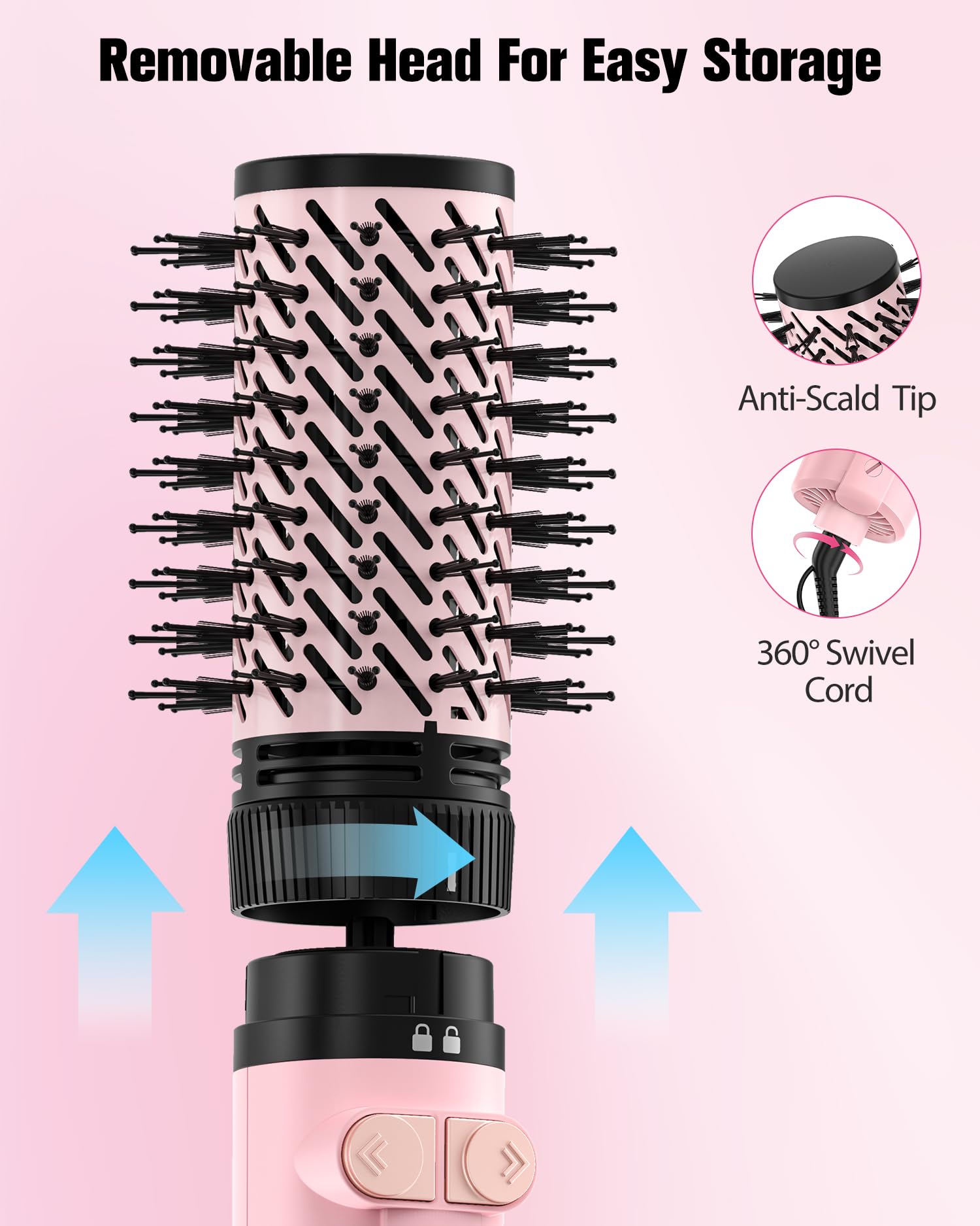 Farery Hot Air Brush, One-Step Volumizer, Pink