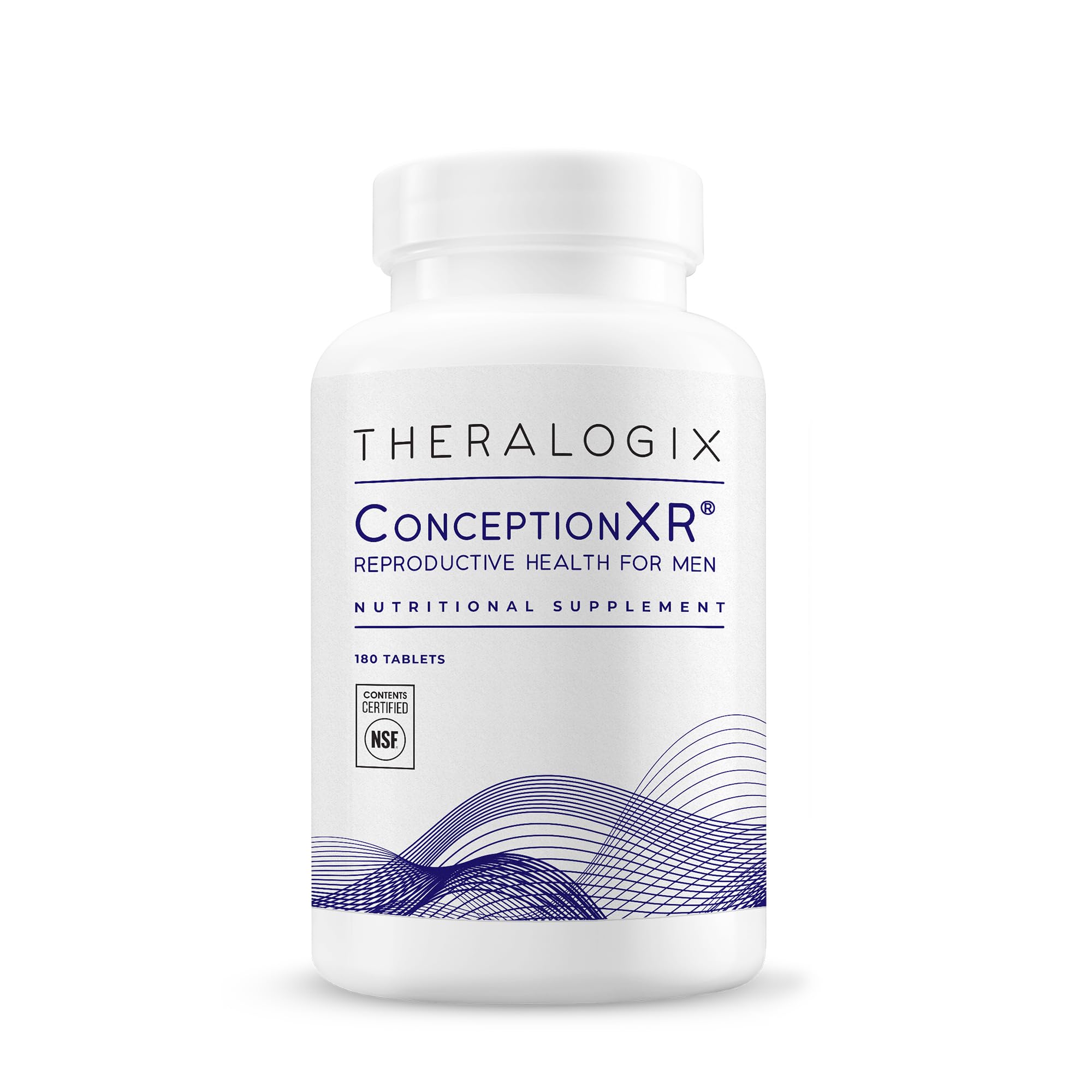 Theralogix ConceptionXR Reproductive Health For Men, Men's Preconception Vitamins for Fertility Support, Male Fertility Supplements for Sperm Health, NSF Certified - 180 Tabs (90-Day Supply), Unflavor