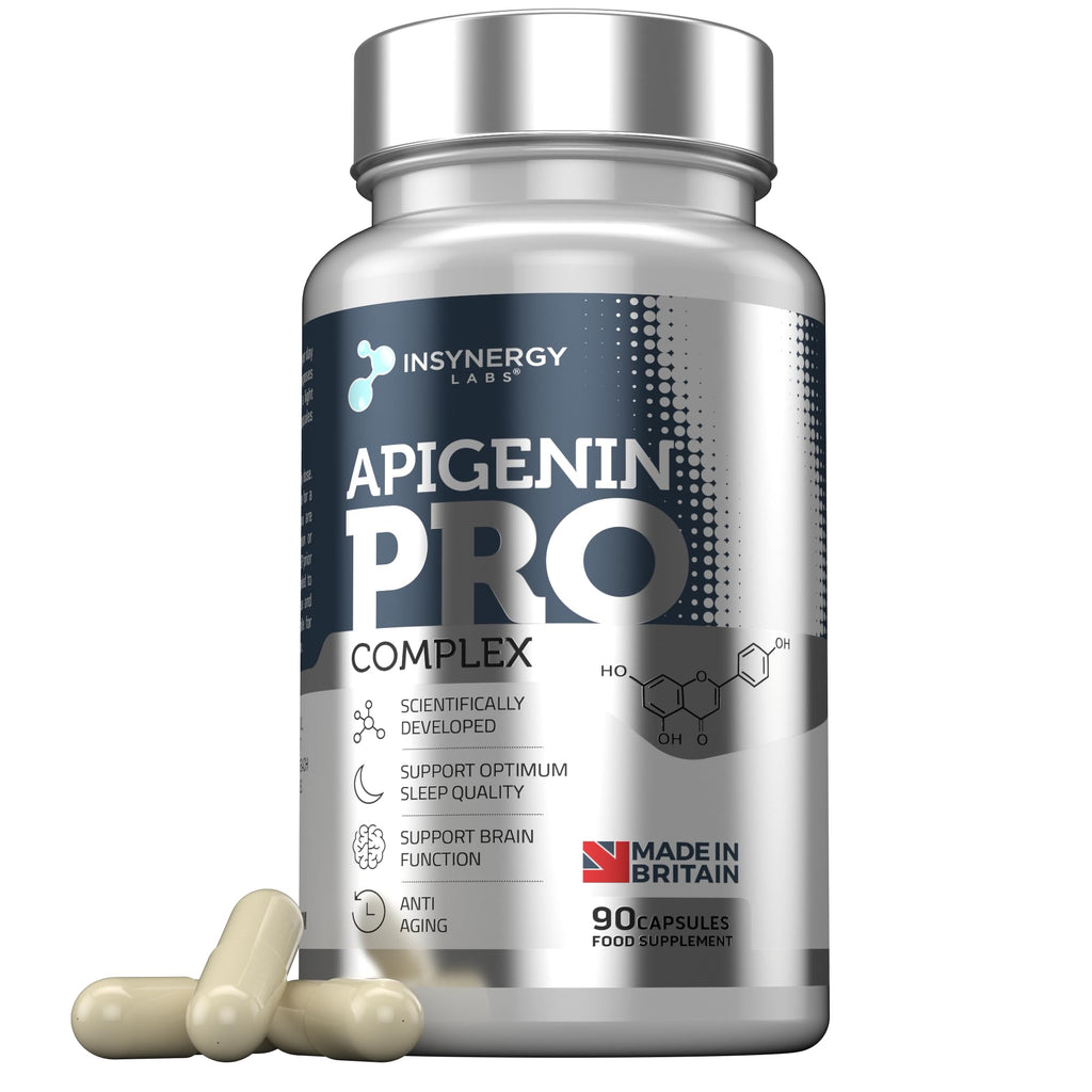 Apigenin 3 Month Supply (98% Purity) Superior Chamomile Apigenin 90 Vegan Caps, Sleep Supplement, Relaxation Support, NAD+ Booster, Sleep Aid Relaxation & Mood
