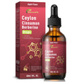2 Pack Ceylon Cinnamon Berberine Bitter Liquid Drops Supplement with Turmeric,Green Tea,Apple Cider Vinegar,Black Seed Oil for Immune System & Digestive System Supports 4 FL OZ