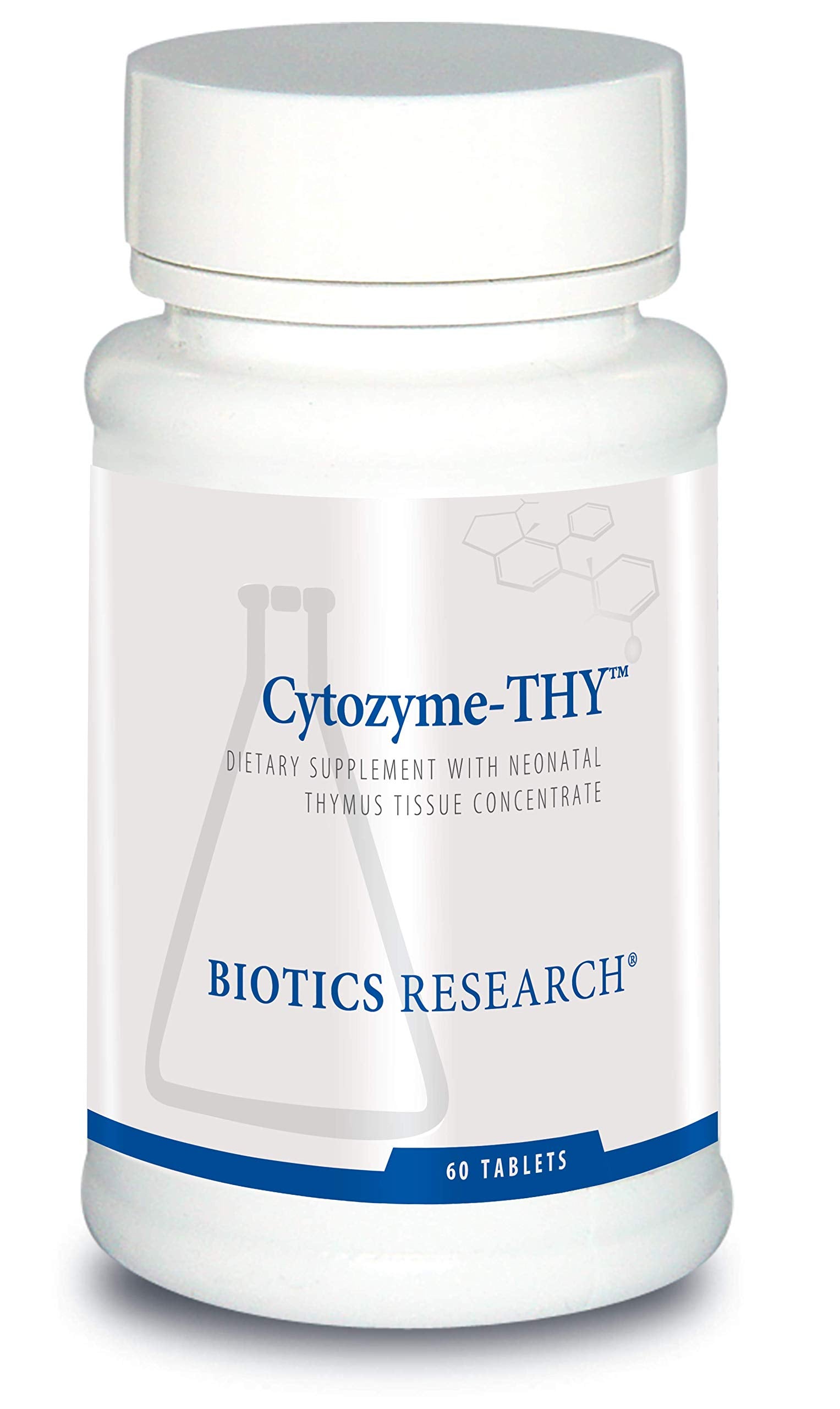 BIOTICS RESEARCH Cytozyme Thy Neonatal Thymus Concentrate, Supports Health of the Thymus Gland, Healthy Immune Response and Pathway Processes, Supports Immune System 60 Tablets
