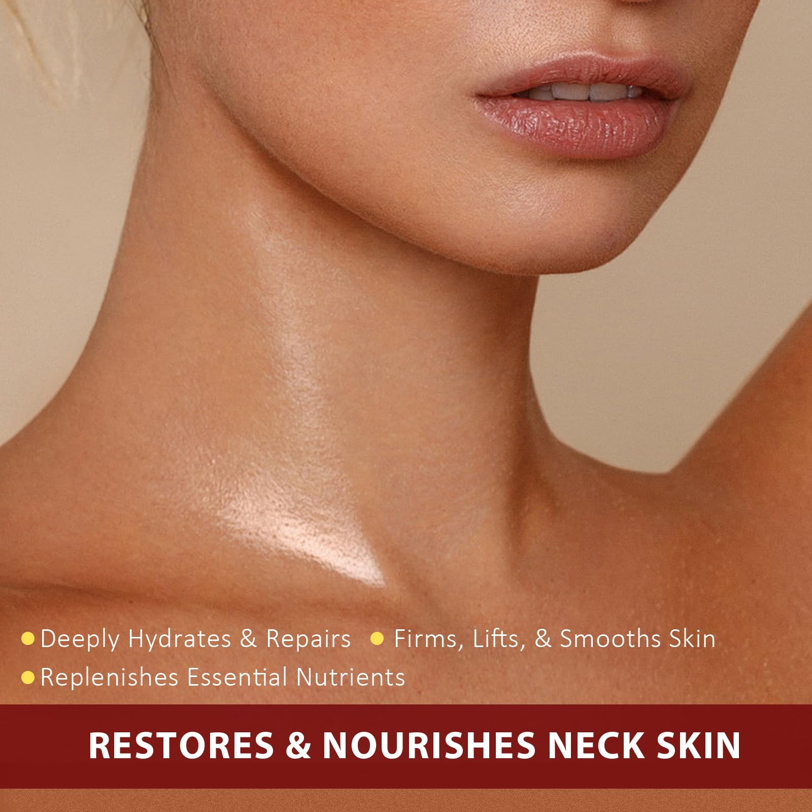 Firming Neck Cream,Roller Neck Cream for Crepey Skin Body Care Comfort,Moisturizing Body Cream,Anti-Aging and Reduces the Fine Lines and Wrinkles 4.23oz