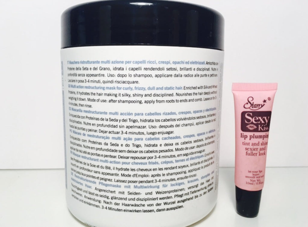 Maxima Hair Technology Mx Puring Rehab Restructuring Curly Mask (For Curly Hair) 1000ml/33.8oz 'Free Starry Kiss Lip Plumping 10 Ml' Jar