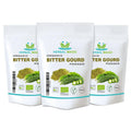 Herbal Magic's Organic Bitter Gourd Powder-Great Green Vegetable-Also Known as Karela, Bitter Melon,Balsam-pear. Free from Fillers & Preservatives- of&G UK Organic Certified- 100g (Pack of 3)