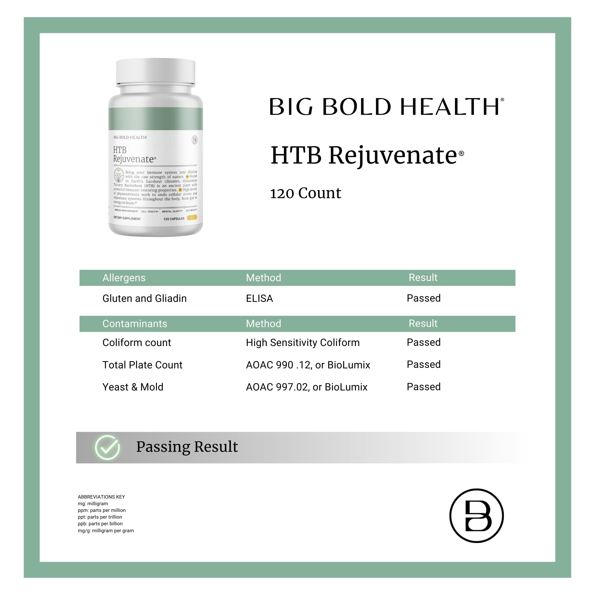 BIG BOLD HEALTH HTB Immune Rejuvenate - Himalayan Tartary Buckwheat - Polyphenols Supplement for Immune Support - Gluten Free, Dairy Free, Non-GMO Formula - 120 Vegetarian Capsules (2 Month Supply)