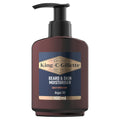 King C. Gillette Face & Stubble Moisturiser for Men, 100ml - Hydrates & Softens Skin and Beard, Vitamin B Complex Formula, Lightweight Non-Greasy Moisturiser, Bergamot Cedarwood Scent