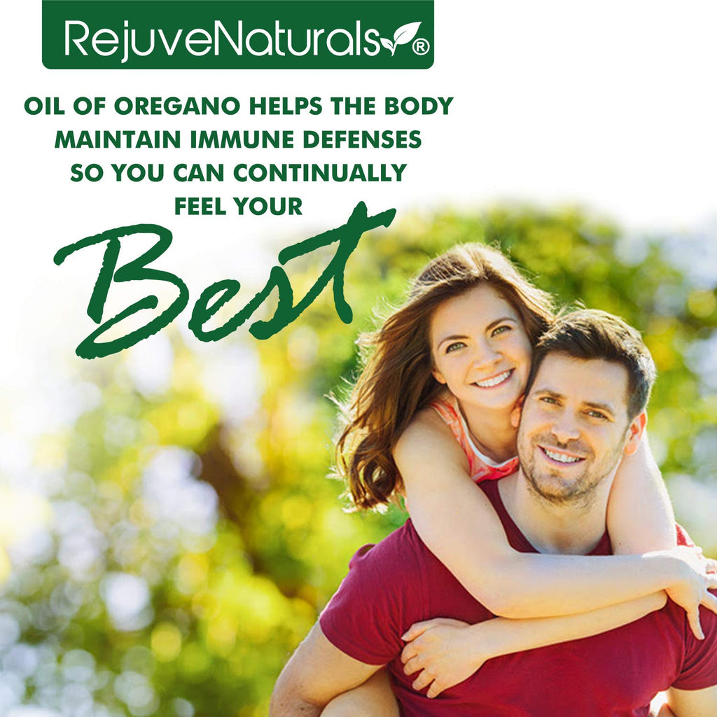 RejuveNaturals Extra Strength Oil of Oregano, USDA Organic, 1 fl oz (30ml Liquid) Wild, Mediterranean Oregano Oil. Concentrated Immune Support Drops. Gluten Free, Vegan & Non-GMO. Min 77% Carvacrol