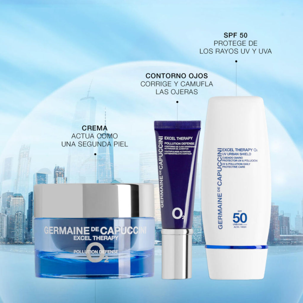 Germaine de Capuccini - Excel Therapy O2 I Pollution Defense Cream - Nourishing Anti-Ageing and Anti-Pollution Face Cream - Protects the Skin from Atmospheric and Digital Pollution - 50 ml