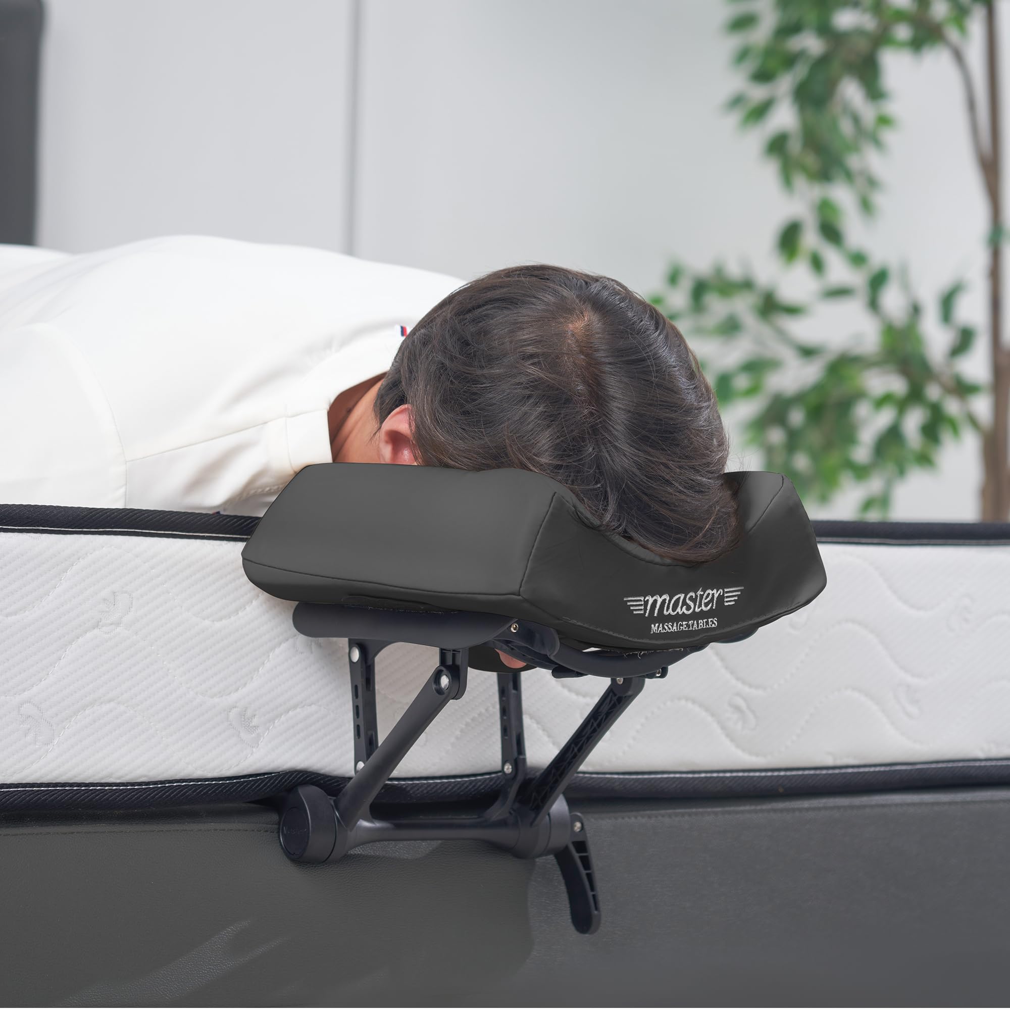 Master Massage Deluxe Adjustable Ergonomic Dream Face Cradle and Ergonomic Dream Face Cushion Pillow with Memory Foam -Face Pillow Set (Black)