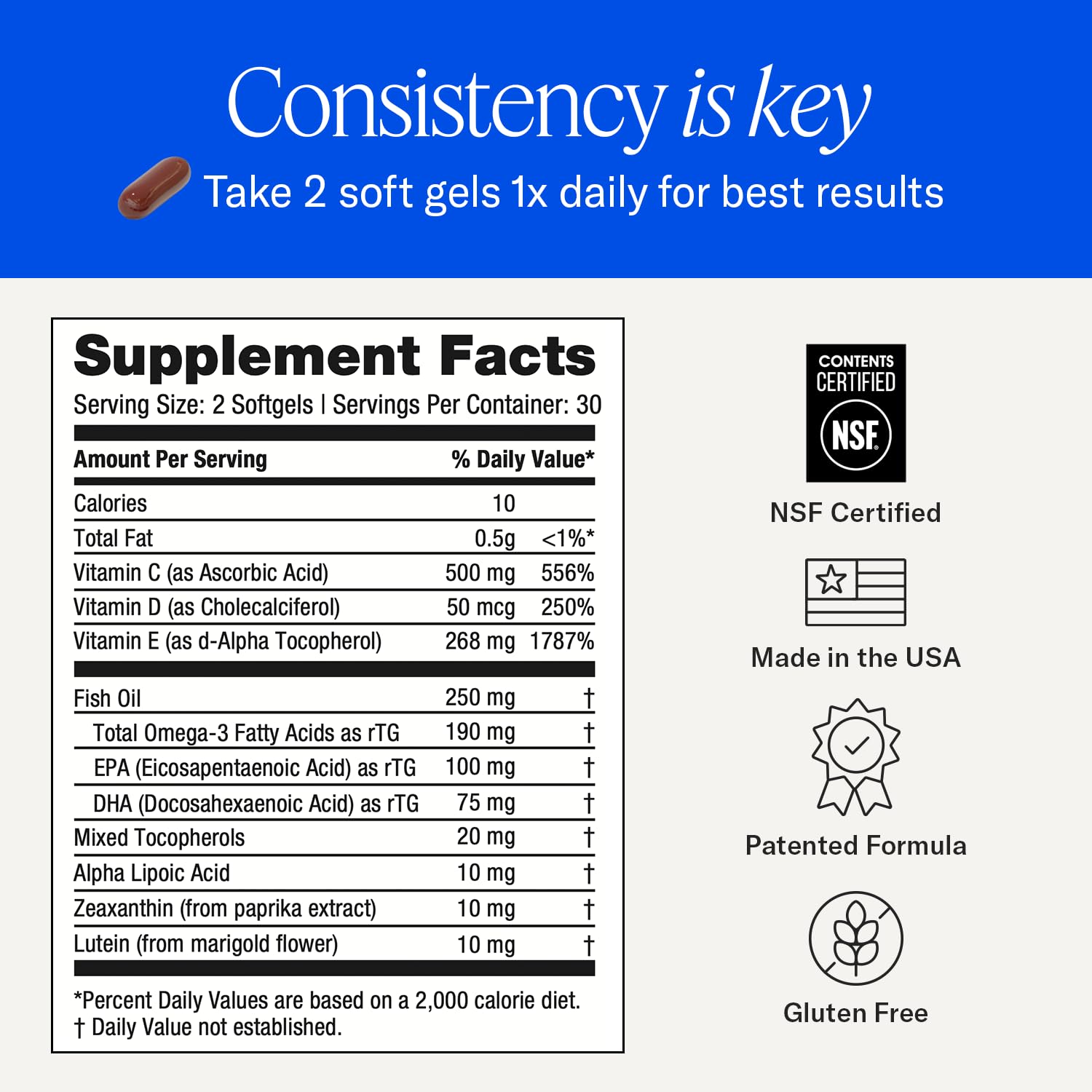 EyePromise Macular Health Eye Vitamins - 60 Softgels, 30-Day Supply