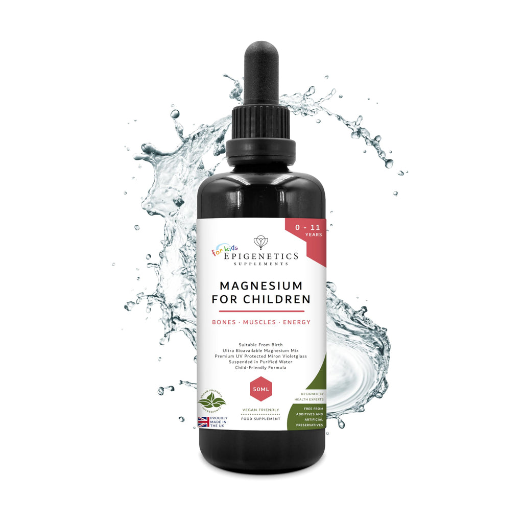 Magnesium for Children 50ml | from Birth Magnesium Mix Supplement 0-11 Years | Newborns Baby Kids Sugar Free UK Made Vegan Mini Liquid | 5 Drops Daily
