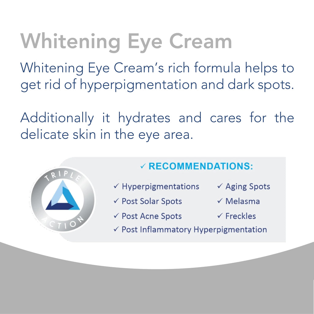 Novaclear Whitening Eye Cream – Eye Treatment with Alpha Arbutin, Tetrapeptide, Vitamin C & Aloe Vera for Dark Circles, Hyperpigmentation & Fine Lines – Brightening & Hydrating Eye Cream – 15 ML