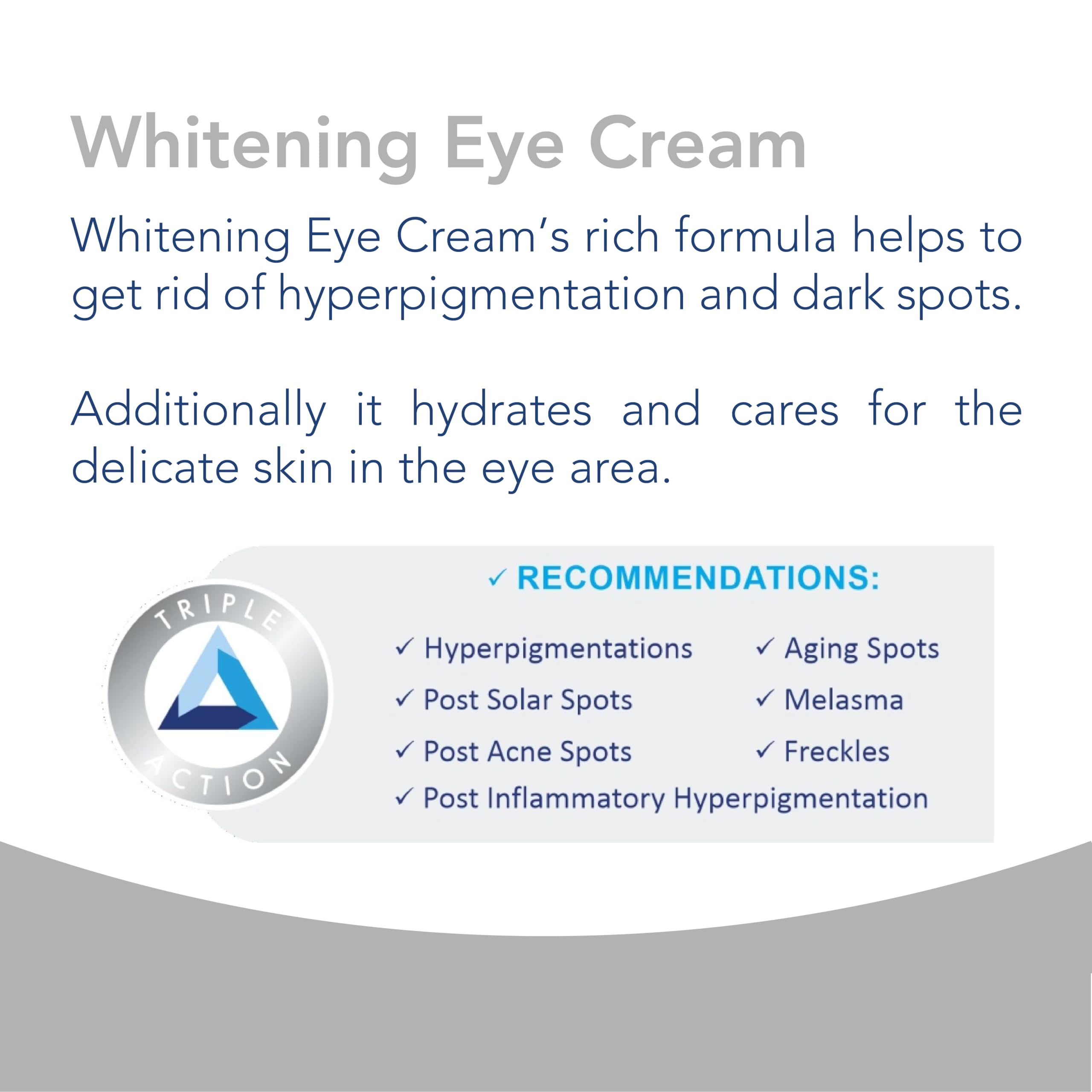 Novaclear Whitening Eye Cream – Eye Treatment with Alpha Arbutin, Tetrapeptide, Vitamin C & Aloe Vera for Dark Circles, Hyperpigmentation & Fine Lines – Brightening & Hydrating Eye Cream – 15 ML