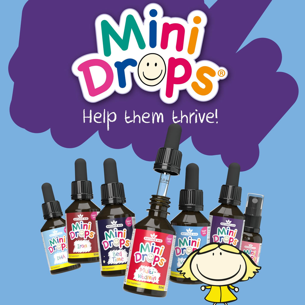 Natures Aid Mini Drops Iron Supplement for Kids & Children - 50ml