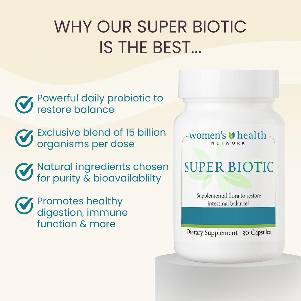 Super Biotic Probiotic Supplement for Digestive Wellness 30 capsules