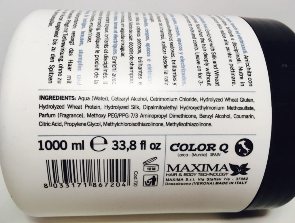 Maxima Hair Technology Mx Puring Rehab Restructuring Curly Mask (For Curly Hair) 1000ml/33.8oz 'Free Starry Kiss Lip Plumping 10 Ml' Jar