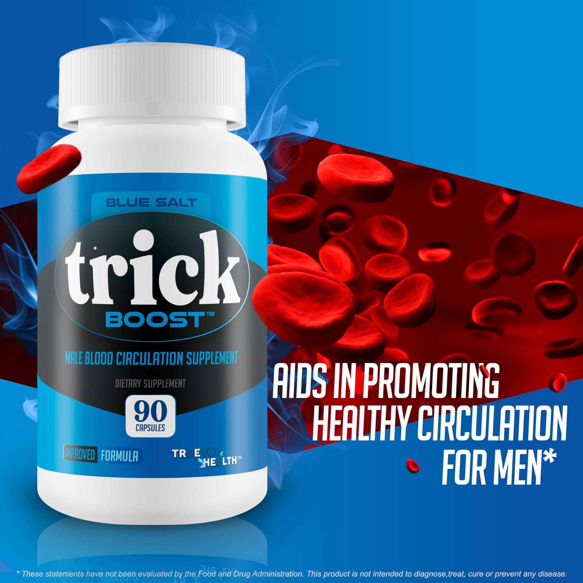 Blue Salt Trick Boost - Our Best Blood Flow Supplement - Poor Circulation Support - Better Blood Flow Care - Blood Circulation Titan Boost Dietary Supplement - Advanced Blood Flow 7 Simple Salt Trick