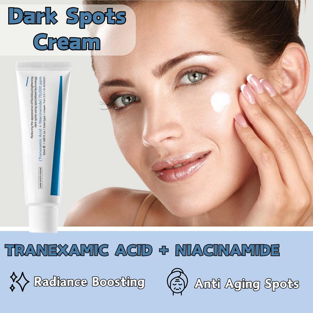 Dark Spot Cream, Tranexamic Acid & Niacinamide Face Cream for Women, Anti Aging Face Cream for Freckles & Dark Spot Remover for Even Skin Tone, Moisturiser Face Women & Men, 50ml