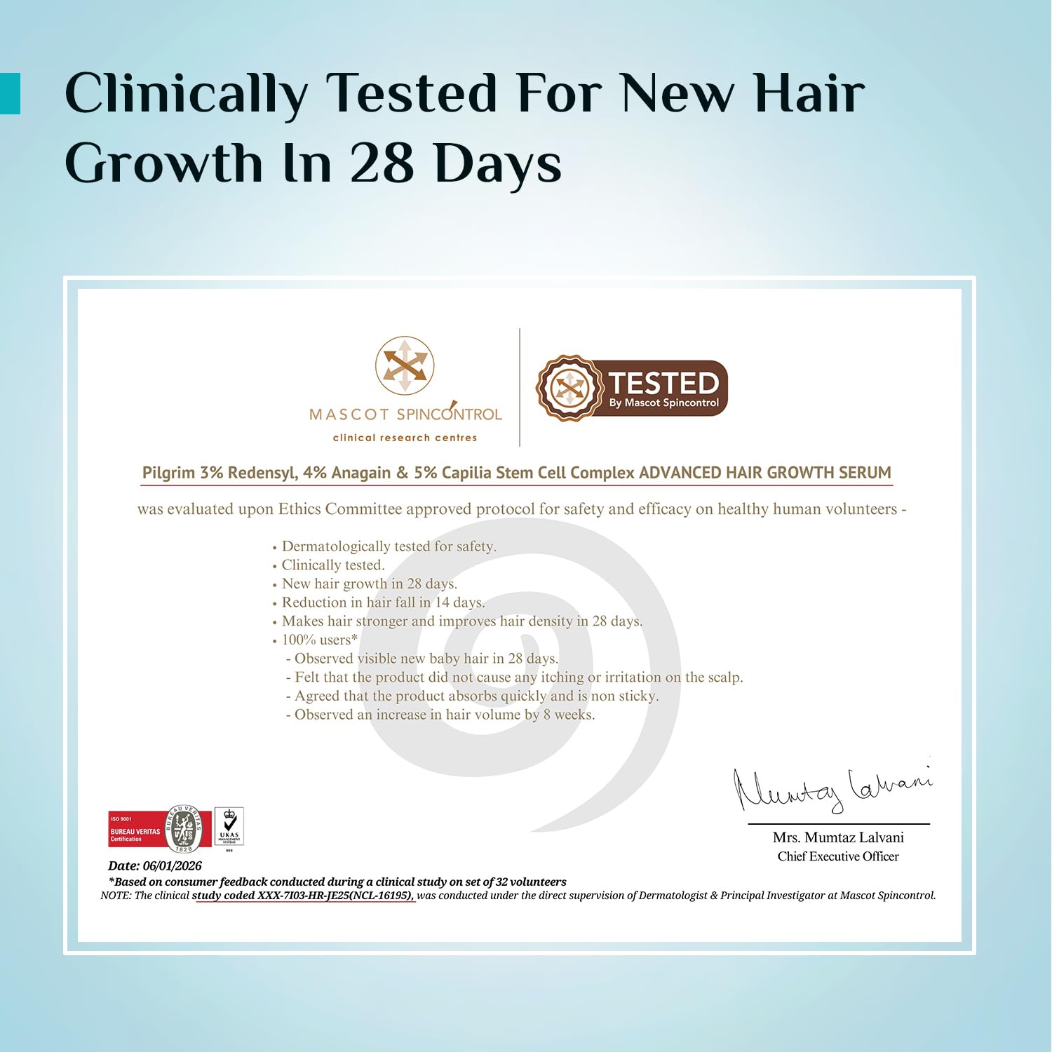 Pilgrim Redensyl 3% + Anagain 4% + Baicapil Advanced Hair Growth Serum for Scalp with Korean Black Rice, Saw Palmetto | Control Hair Fall, Hair Density | Women & Men | 60ml