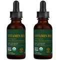 Global Healing Center - Vitamin B12 5000 mcg, Organic Sublingual Liquid Drops | 3-in-1 Methylcobalamin, Adenosylcobalamin, Hydroxo Blend, 1 Fl Oz (2-Pack)