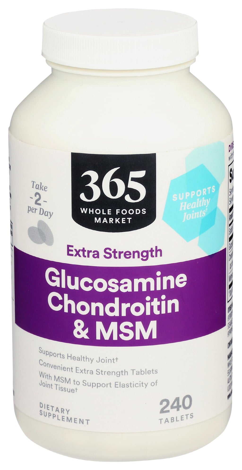 365 by Whole Foods Market, Glucosamine Chondroitin X Strength MSM, 240 Tablets