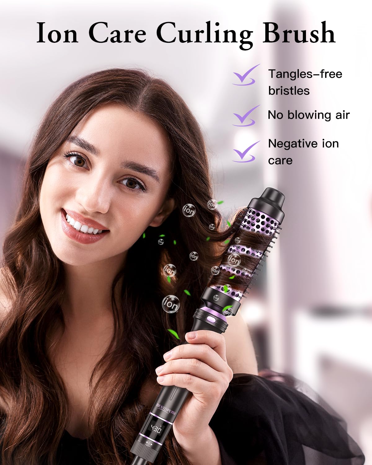 5 in 1 Curling Iron, Curling Wand Set with Thermal Brush, Flat Iron Hair Straightener, 3 Ceramic Irons (0.35"-1"), 13 Adjustable Temps, Hair Curler Waver with Heat Resistant Mat, Glove, Clip