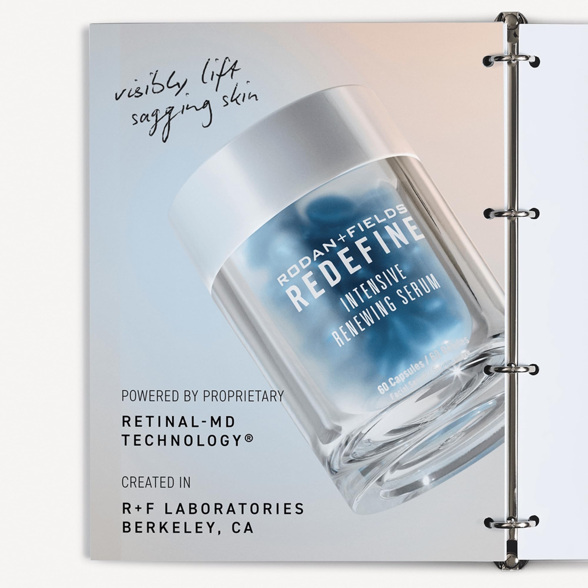 Rodan + Fields Redefine Intensive Renewing Serum | 60 Capsules | Retinol Night Serum for Skincare | Vitamin A | Reduces Appearance of Fine Lines
