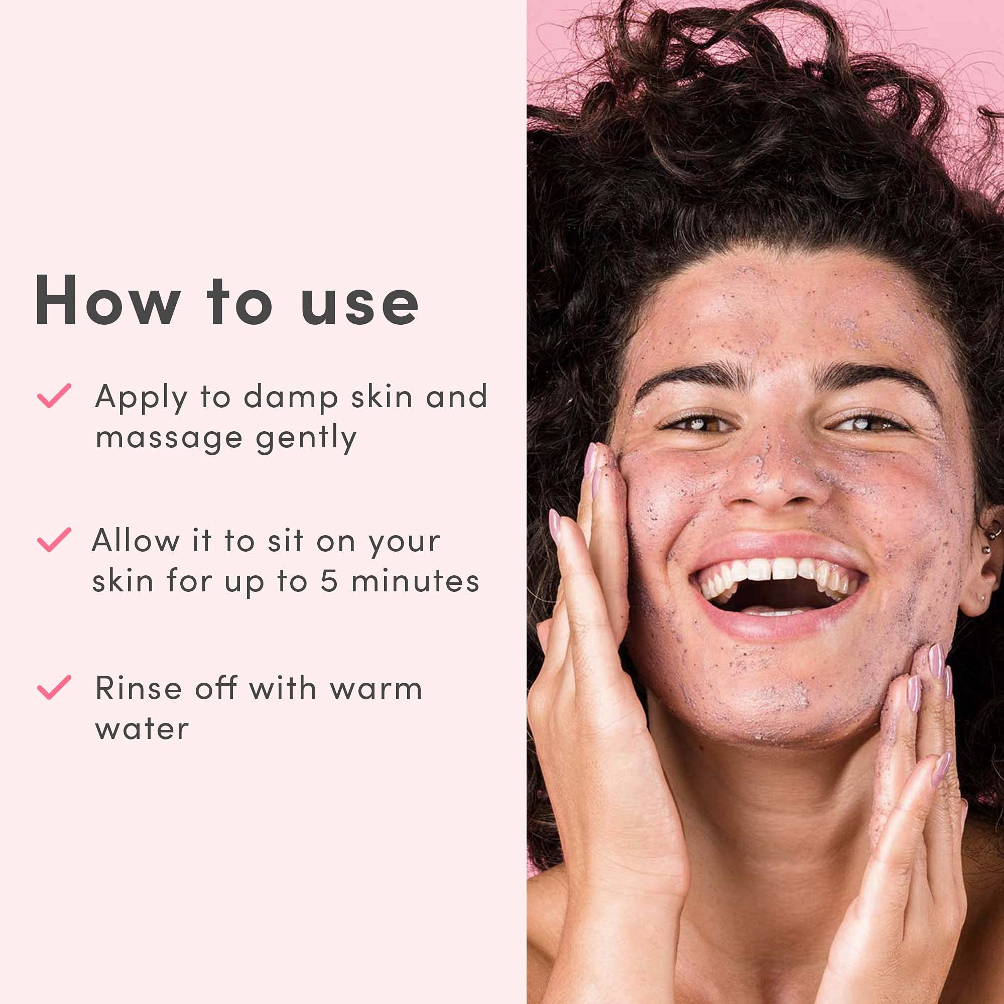 Sand & Sky Australian Pink Clay Exfoliating Face Scrub with AHA & Pearl Powder - Gentle Physical & Chemical Exfoliant for Smooth Skin, Reduces Texture