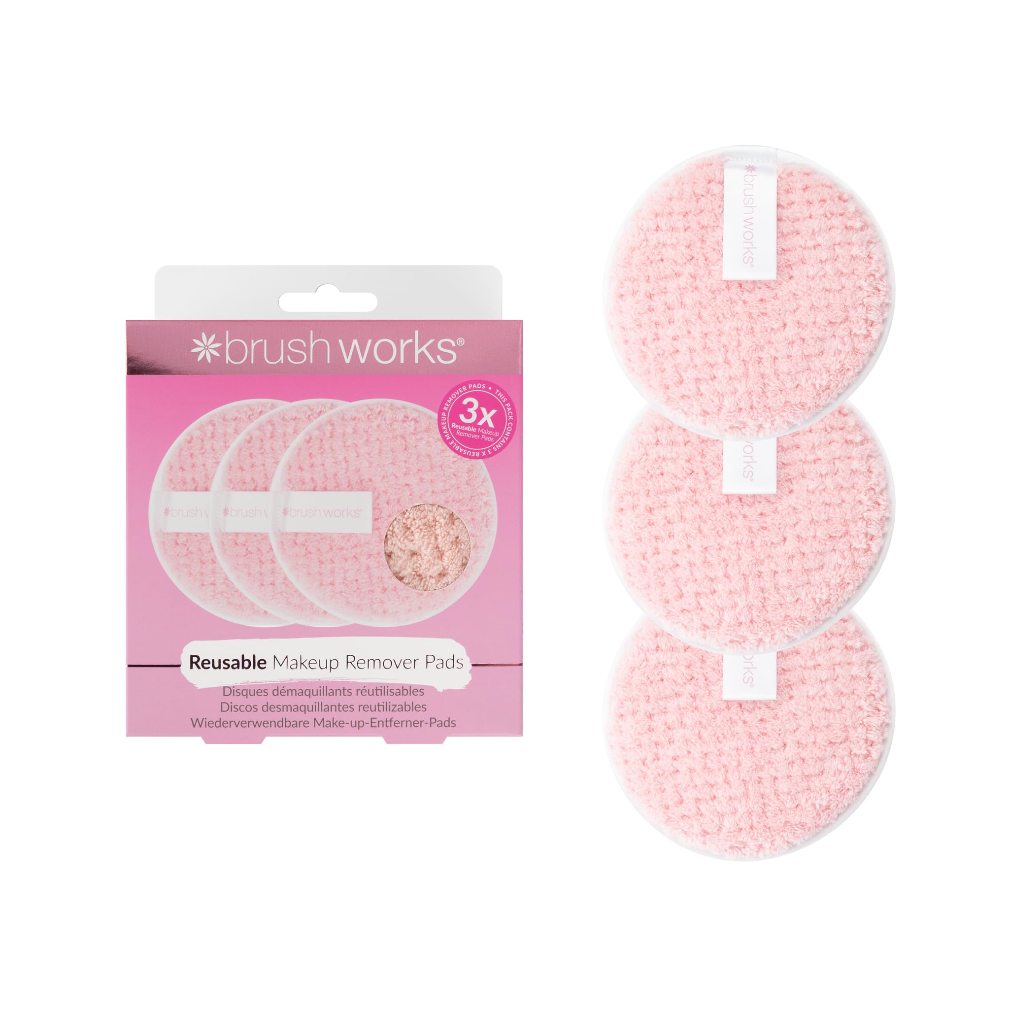 Brushworks HD Reusable Makeup Remover Pads (Pack of 3)