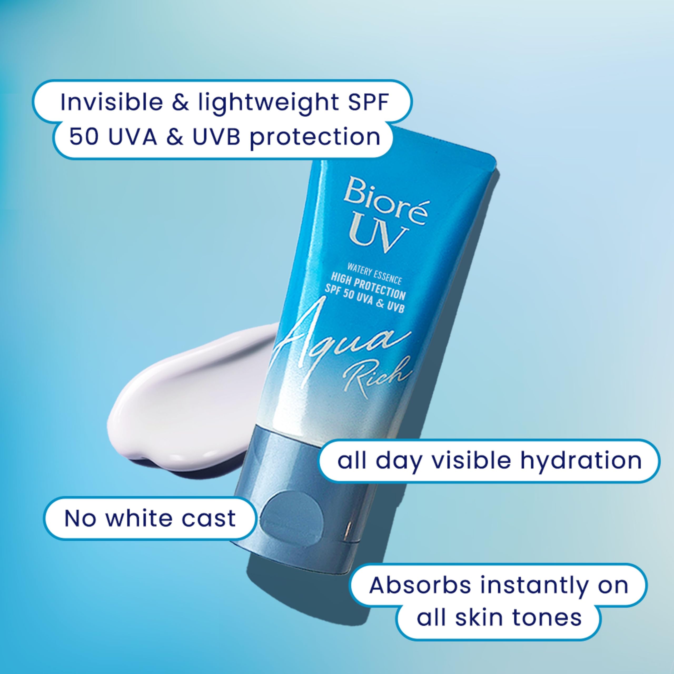 Biore Aqua Rich UV Watery Essence SPF50 Sunscreen, 50ml