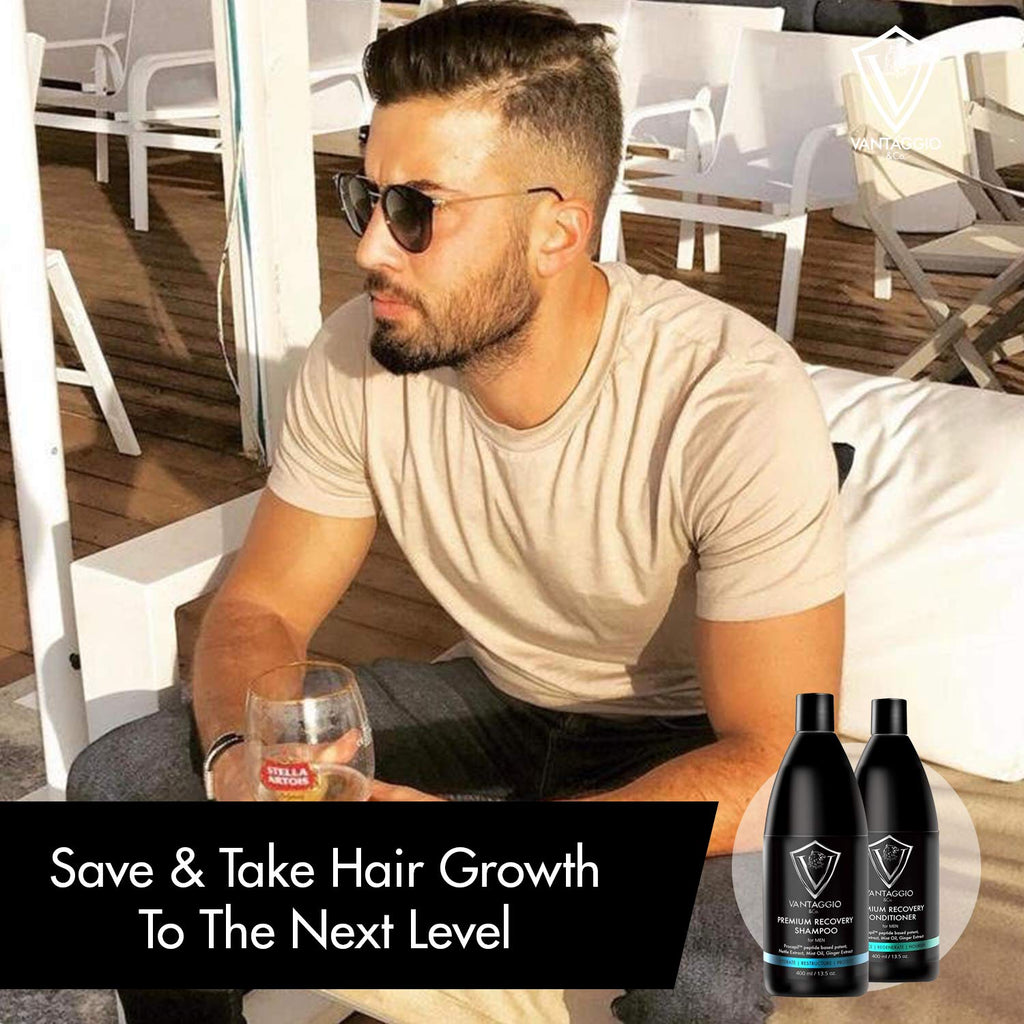 Vantaggio - Premium Shampoo & Conditioner Set – Stops Hair Loss – Boosts Hair Growth and Thickening – Procapil – DHT Blocker fights thinning and Alopecia