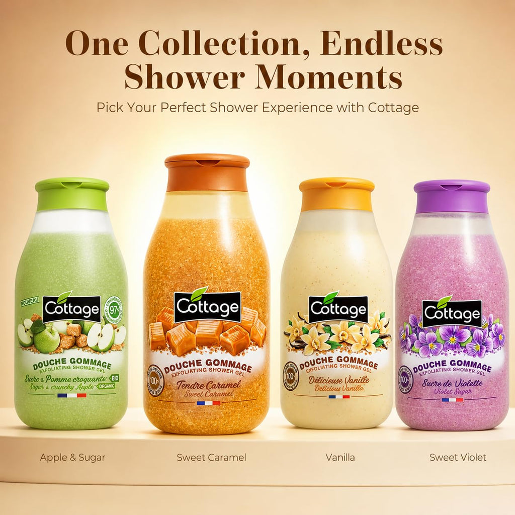 Cottage Douche Gommage Tendre Caramel Grains Exfoliants 100% Naturels 1 Unité