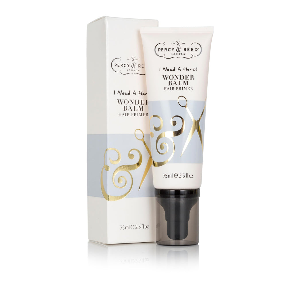 PERCY & REED Hair Primer - I Need A Hero Wonder Balm, Anti Frizz Hair Product, Leave-in Balm, Anti-Humidity, 72 Hours Frizz Protection, Vegan, Paraben, Silicone, and Sulphate Free - 2.5 fl oz, 75 ml
