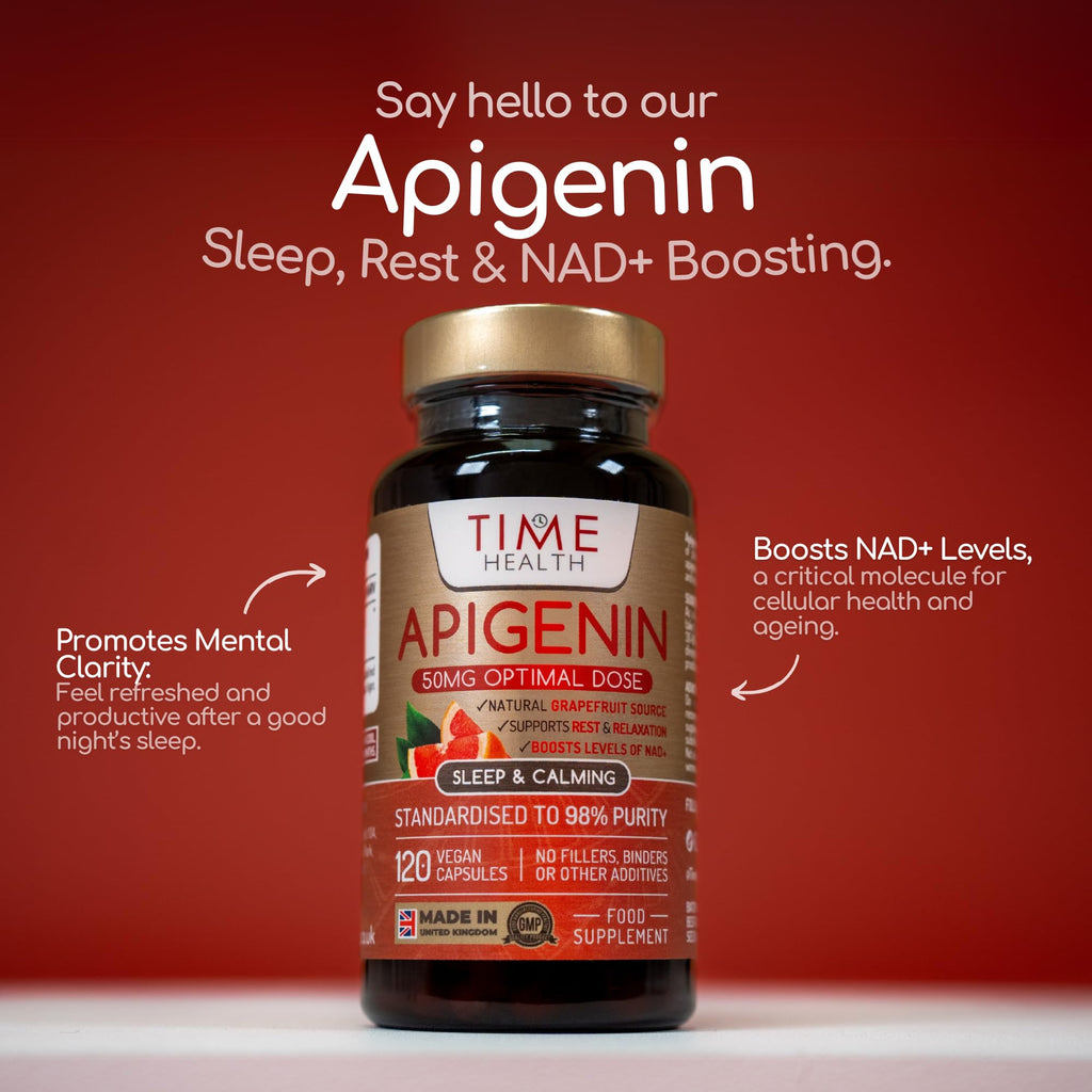 Apigenin - 50mg 98%+ Purity - Grapefruit Source - 120 Capsules - UK Made