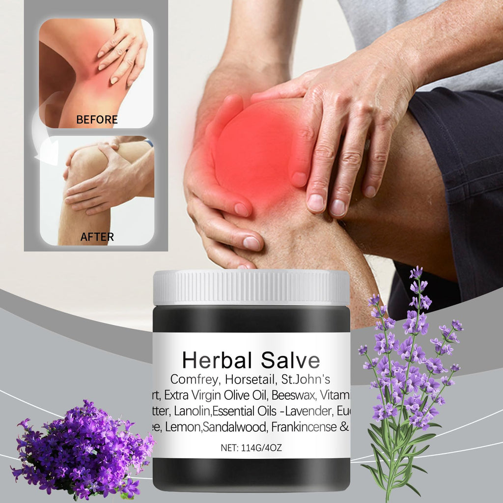 Herbal Salve, Organic Herbal Salve, Natural Joint Care, Organic Joint Cream, Comfrey Salve Improves Mobility, Reduces Swelling