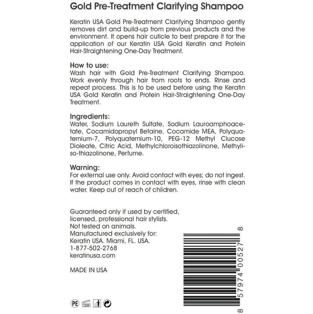 Gold Keratin Hair Straightening Duo: One-Day Treatment 16oz and FREE Activator 8oz