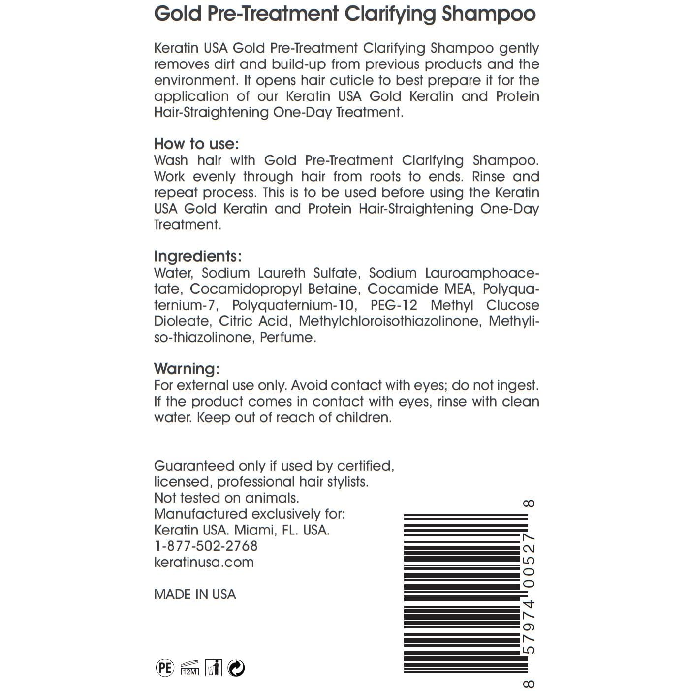 Gold Keratin Hair Straightening Duo: One-Day Treatment 16oz and FREE Activator 8oz