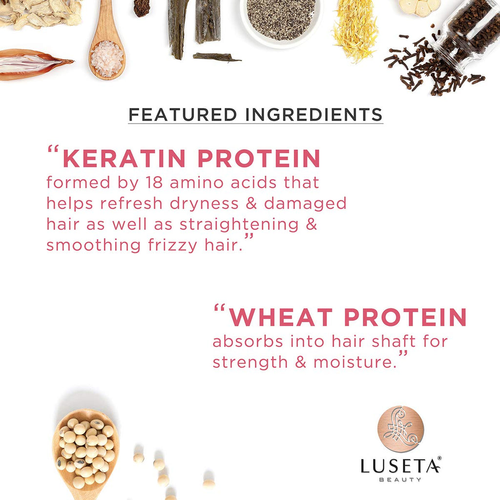 Lseta Keratin Shampoo and Conditioner Set 33.8oz*2 – Reduce Breakage & Frizz Control Set with Quinoa Protein & Sunflower Seed Oil – Strengthens Damaged, Color Treated, Dry Hair – Sulfate Free