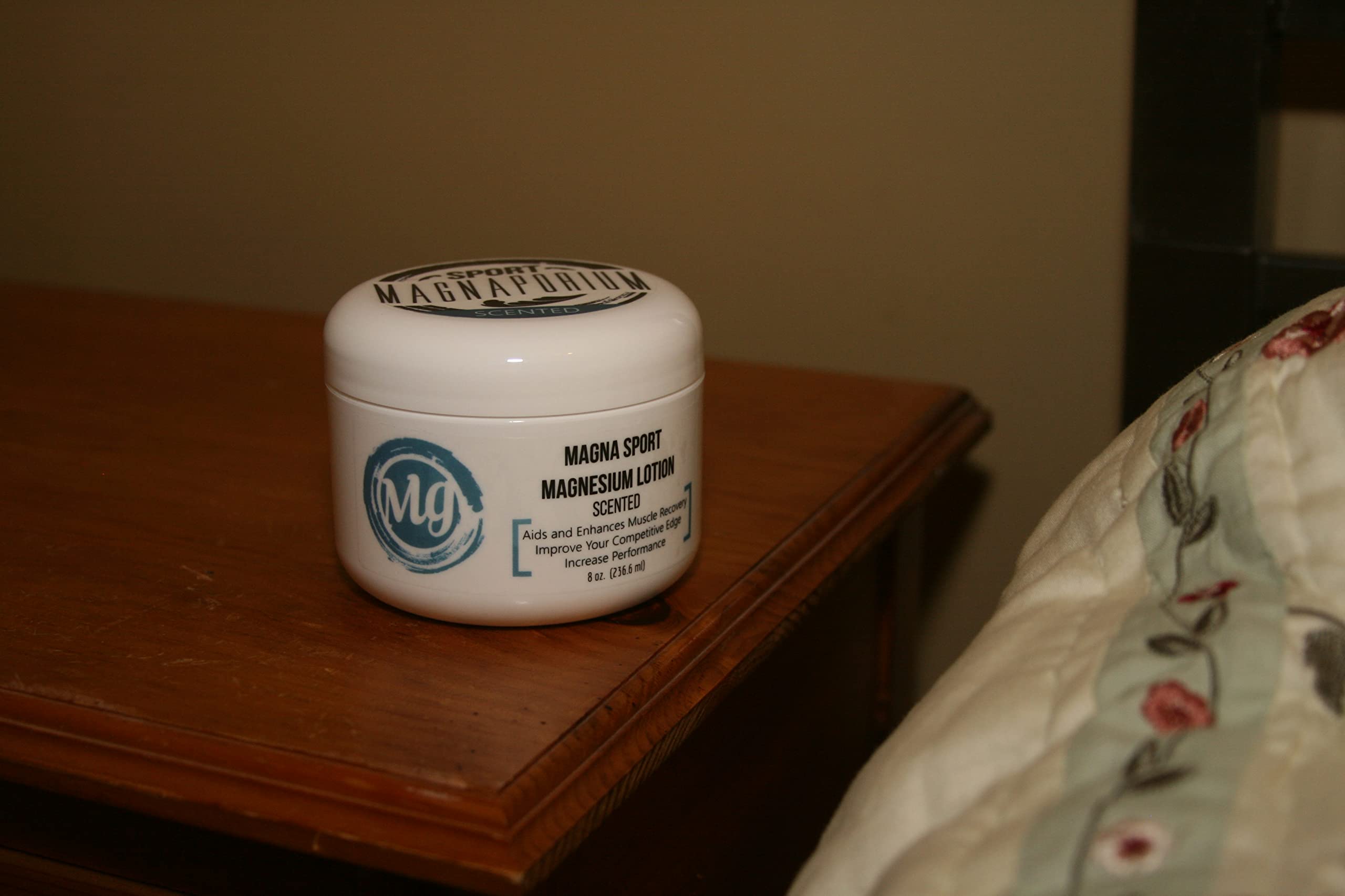 MagnaSport – Thick & Luxurious Magnesium Body Lotion | 8 Fl Oz | Sports Strength Zechstein Magnesium & Organic Oils | Scented