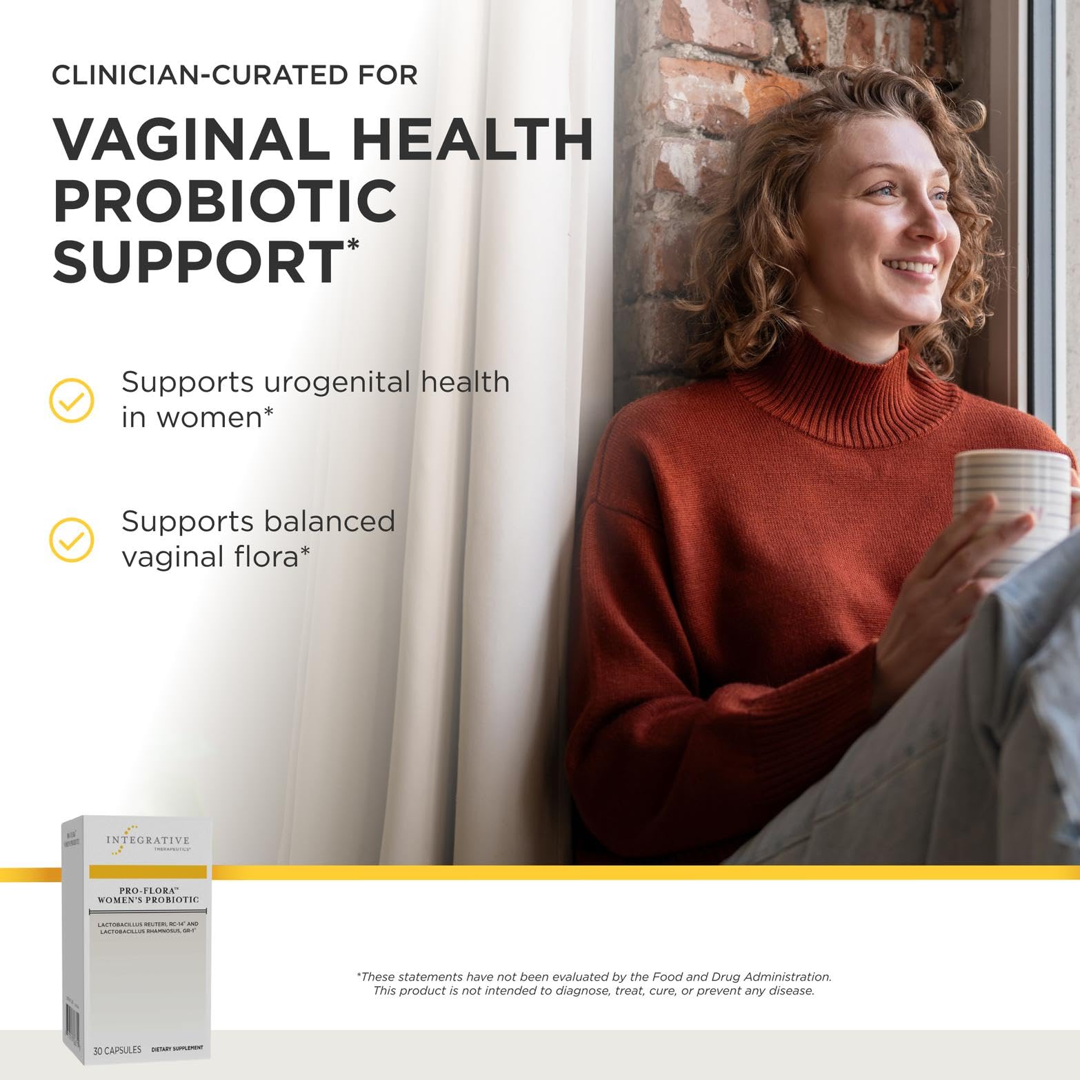 Integrative Therapeutics Pro-Flora Women’s Probiotic - Vaginal Health Probiotic*- Supports Urogenital Health in Women* - Convenient Daily Use - 30 Capsules (30 Capsules)