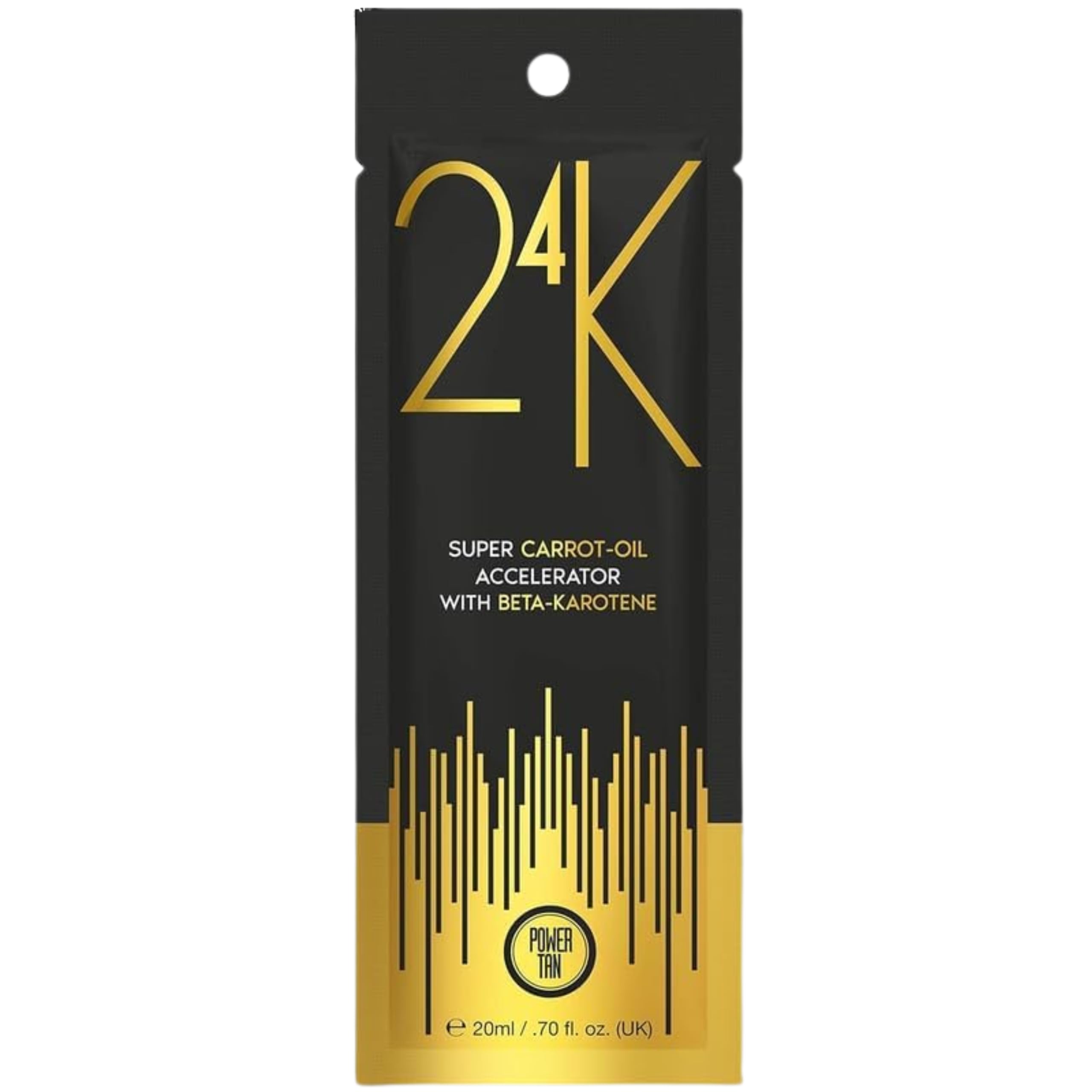 Power Tan 24K Super Carrot Oil Sunbed Tanning Accelerator 20ml – DHA-Free, Fast Acting Dark Tan Booster with Beta-Karotene – Tingle-Free with Hydrating Formula & Pomegranate Fragrance