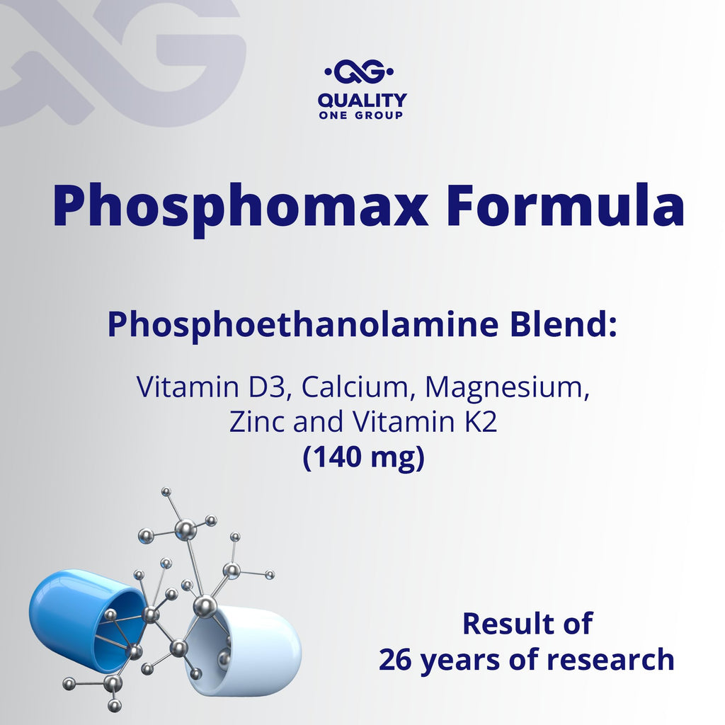Phosphomax - Fosfoetanolamina - Unique Blend of Phosphoethanolamine to Boost Your Immune System- Natural Fosfoetalonamina, 26 Years of Researched Formulation