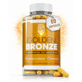 Golden Bronze Tanning Pills Supplement x 60 Capsules, Sunless & Safe Tan Melanin Accelerator Capsules, Tanning Pills for Healthy Natural Tan - Made in UK