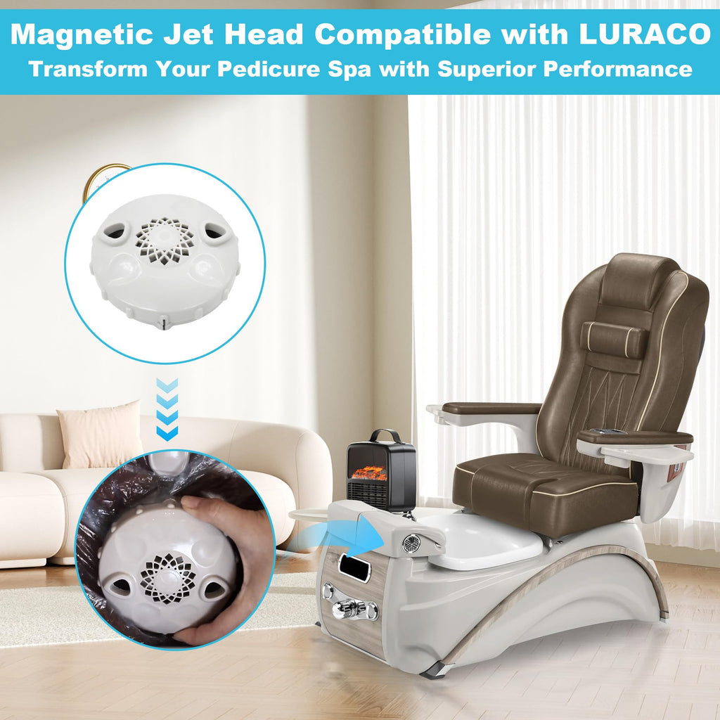showingo Magnetic Jet Head Cover Spa Disposable Liner Pedicure Chairs Replacement for Lexor Pedicure Spa Chairs for The 3 Dot Wet-end Set
