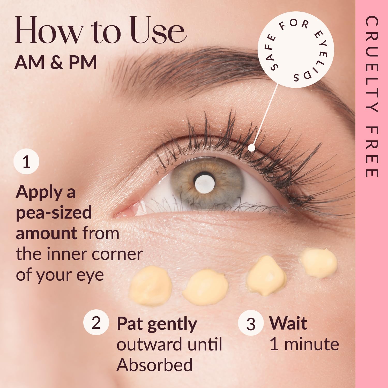 SKINWIT Under Eye Cream for Dark Circles & Puffiness with EGF Hyaluronic Acid Peptides & Caffeine – Retinol Eye Cream for Lines & Wrinkles - 0.67 Oz Made in USA